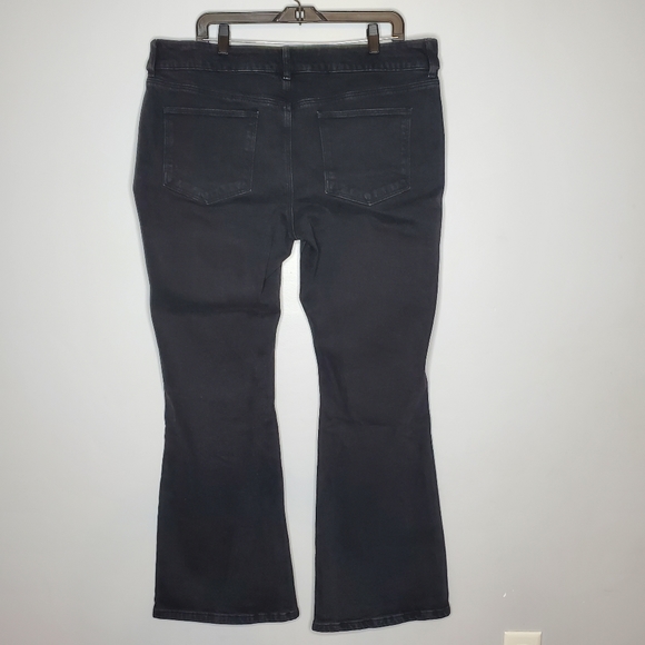NWT ASOS Flare Wide Leg Jeans Black Belted size 36 Plus Size 32" inseam - Picture 6 of 8